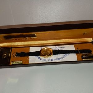 Leon Piradet 21 Jewel Watch with  Suede Band